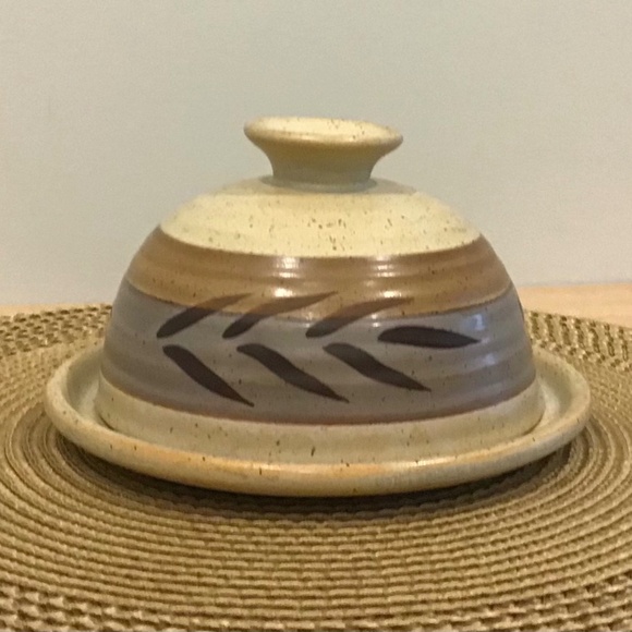 Earth Art hand crafted artisan Other - Vintage Earth Art pottery butter dish